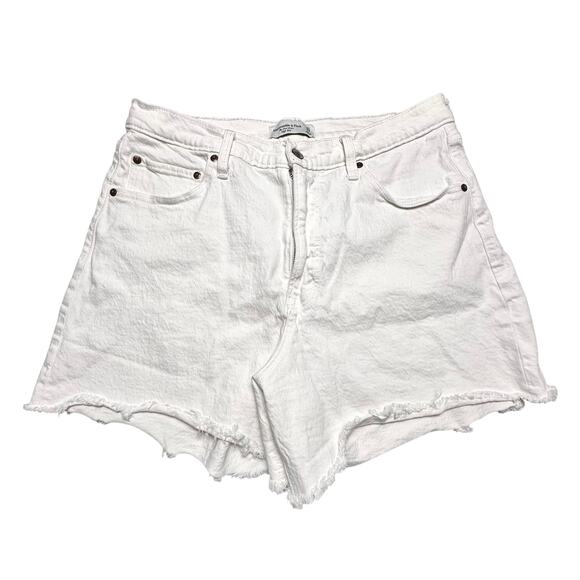 Abercrombie & Fitch White Jean Shorts - Picture 2 of 16